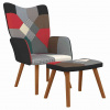zahrada-XL Relaxačné kreslo s podnožkou patchwork látkové 328196