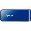 Apacer USB flash disk, 2.0, 64GB, AH334, modrý, čierny, AP64GAH334U-1, s výsuvným konektorom