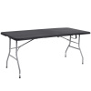 Skladací cateringový stôl 180x75 cm SPRINGOS RAUT GF0056 čierny
