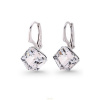 Strieborné náušnice kocky Swarovski elements 8 mm číre CRYSTAL CAL'VZ'