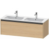 DURAVIT Ketho 2 závesná skrinka pod dvojumývadlo, 1 zásuvka, 1280 x 480 x 440 mm, dub prírodný, K25066030300000