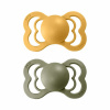 BIBS Supreme symetrické cumlíky z prírodného kaučuku 2ks - veľkosť 1 Variant: Honey Bee / Olive