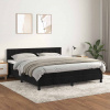 Box spring postel s matrací černá 160x200 cm samet Černý 3141313