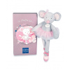 Doudou Plyšová hračka myška šedá balerína 30 cm