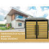Prístrešok na popolnice D03GW2, na 2 popolnice, antracit / hnedý - N