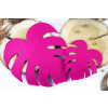 Podložka na stôl - Nepravidelné plstené prestieranie 36 x 40 cm (Monster Leaf - Felt Serve 400 mm - fuchsia)