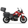 Kompletná sada čiernych hliníkových kufrov SHAD TERRA BLACK, 48L topcase 36L/47L bočné kufre, vrátane montážnej sady a platne SHAD TRIUMPH Tiger 900