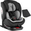 tectake 405359 otočný autosedačka linus, schválenie i-size, s isofix - svetlo šedá/čierna