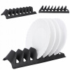 Stojan na pokrievky, taniere, kuchynský organizér, čierny, 8 miest