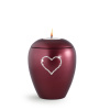 Zvieracia urna Crystal Heart so sviečkou - Rubínová 1,5l