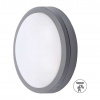 Solight LED vonkajšie svetlo WO781 Siena so senzorom - kruh 23 cm, sivá