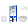 Geberit SET Duofix+závesné WC Oudee so sedátkom Slim SC,tlačítko Sigma 20 Biela/Chróm SANI11CA3114