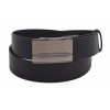Pánsky kožený opasok s plnou prackou 745-35-01 čierny
