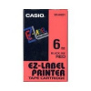 Casio KR-6RD1 originálny páska do tlačiarne štítkov, červený podklad / čierne písmo, 6mm