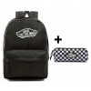 Školská taška - batoh Vans ČIERNY+peračník VANS VYPR