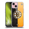 Silikonové lesklé pouzdro na mobil Apple iPhone 15 - NHL - Půlené logo Boston Bruins - VÝPRODEJ (Silikonový lesklý kryt, obal, pouzdro na mobilní telefon Apple iPhone 15 s licencovaným motivem NHL - P