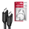 Axagon BUCM3-CM15AB USB-C USB-C, USB 3.2 Gen 1, PD 60W 3A, ALU, 1,5m, černý
