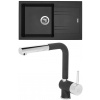 Set Sinks G4874 (dřez Linea 780 Metalblack 74 + baterie Mix 3 P Metalblack 74)