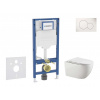 GEBERIT - Duofix Set předstěnové instalace, klozetu Gaia a sedátka softclose, tlačítko Sigma01, alpská bílá SANI11CA3121B