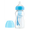 Fľaša antikolik Options+ široké hrdlo 270ml plast modrá