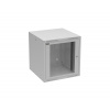 Nástenná rozvodná skriňa GrandN DUO 12U 600 mm, sklenené dvierka, RAL 7035, GrandND-12U-66