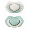 Canpol set symetrických silikon cumlíkov 2 ks Pure Color Green
