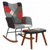 zahrada-XL Hojdacie kreslo s podnožkou patchwork látka 328204