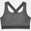 Under Armour Armour Medium Support Crossback Bra Womens Charcoal Light Heather 8 (XS)