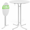 InternetovaZahrada - Skladací barový stôl Ø70 cm - biely