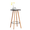 Design-Shop Barový stôl Mijas natura, okrúhly - v107 x 60 x 60 cm - Čierna