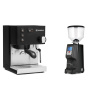 Rancilio Silvia E, black + Eureka Atom Specialty 65, black