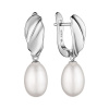 Gaura Pearls Stříbrné náušnice s bílou perlou Calista - stříbro 925/1000 SK25100EL/W Stříbrná Bílá