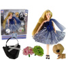 Lean Toys Emily v modrých šatách s doplnkami