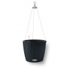 Kvetináč Lechuza Nido Cottage čierna komplet