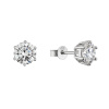 Strieborné náušnice MIA 11M00002 moissanite