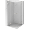 Mexen Lunar, L výklopný polkruhový sprchový kút 80 x 80 cm, 8mm číre sklo, oceľový profil, 833L-080L-080P-97-00