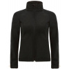 B&C | Hooded Softshell /women, Dámska 3-vrstvová softshellová bunda s kapucňou, čierna, XL