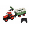 Zetor RC traktor s vlekom plastový 42cm 2,4GHz dobíjací balík + batéria so zvukom v krabici