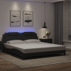 Rám postele s LED osvětlením černý 180 x 200 cm umělá kůže Černý 3214036