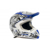 Motocrossová prilba HEIPE H1 SKULL, modrá Veľkosť: XL