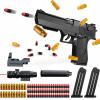 Čierny Desert Eagle Pištoľ na Penové Náboje s Vyhadzovaním Nábojníc, Dosah 10 Metrov