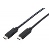 Kabel C-TECH USB 3.2, Type-C (CM/CM), PD 100W, 20Gbps, 1m, černý CB-USB32-10B