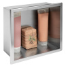Rea bathroom shelf 30x30 steel brush