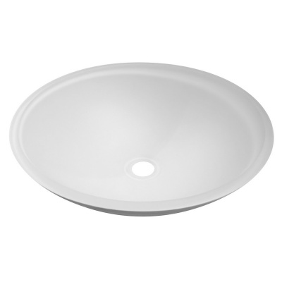 SAPHO TELICA sklenené umývadlo, priemer 42 cm, biela mat TY181W