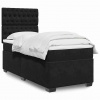 Box spring postel s matrací černá 90x190 cm samet Černý 3293094