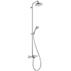 Hansgrohe Croma 220, sprchový set Showerpipe s termostatom, 220 mm, 1 prúd, chrómová, HAN-27223000
