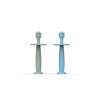 Matchstick Monkey Tréningová zubná kefka so zarážkou – mint green and light blue