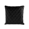 Zamatová obliečka na vankúš - Velvet 27, čierna s okrajom 45 x 45 cm, ZA-387711