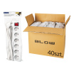 Blow 98-541# Predlžovací kábel pr-670wsp 6-zásuviek s uzemnením + vypínač 3m biely 3x1,5mm balenie