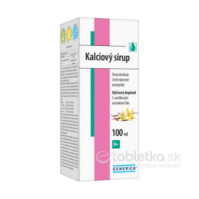 Generica Kalciový sirup s vanilkovou arómou 100 ml